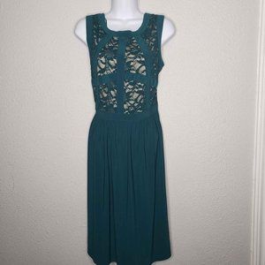 Morgan & Co Green Lace Dress 11/12